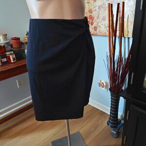 Jessica London Bi-Stretch Crepe Straight Skirt Midi 26/28W
